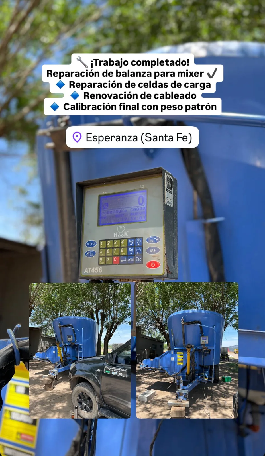 Reparación de balanza para mixer