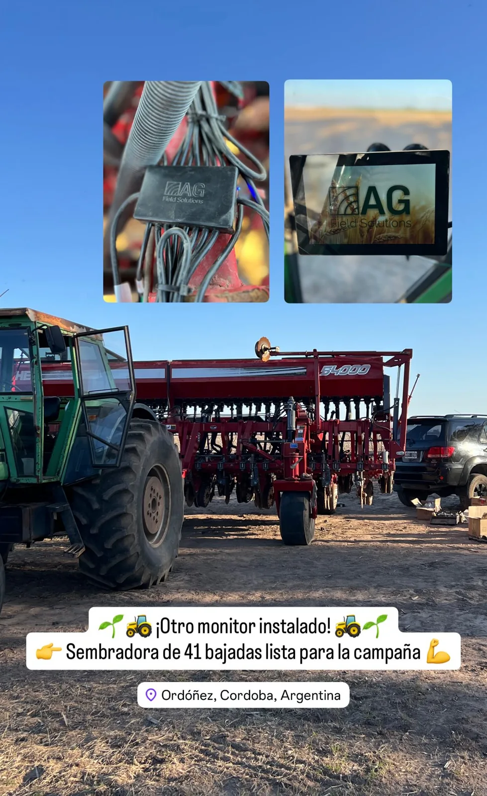 Instalación de monitor AG Field